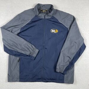 BG Jacket Mens XXL Blue‎ Gray Full Zip Vented Windbreaker Automotive Workwear